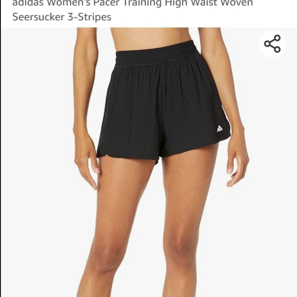 Adidas Black High Waist Training Shorts